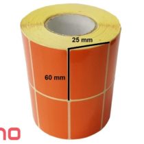 لیبل رنگی نارنجی پی وی سی 25 × 60